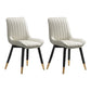 Contemporary Dining Side Chair Matte Finish Leather Curved Parsons Chair Off-White 2 Piece Set Clearhalo ' kitchen&dining_furn' 'Dining Chairs' 'Dining Tables & Seating' 'dining_chair' 'furn' 'furn_dining_chair' 'Furniture' 'furniture_dining_chair' 'Kitchen & Dining Furniture' 'kitchen' 4438506