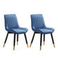 Contemporary Dining Side Chair Matte Finish Leather Curved Parsons Chair Blue 2 Piece Set Clearhalo ' kitchen&dining_furn' 'Dining Chairs' 'Dining Tables & Seating' 'dining_chair' 'furn' 'furn_dining_chair' 'Furniture' 'furniture_dining_chair' 'Kitchen & Dining Furniture' 'kitchen' 4438513