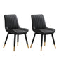 Contemporary Dining Side Chair Matte Finish Leather Curved Parsons Chair Black 2 Piece Set Clearhalo ' kitchen&dining_furn' 'Dining Chairs' 'Dining Tables & Seating' 'dining_chair' 'furn' 'furn_dining_chair' 'Furniture' 'furniture_dining_chair' 'Kitchen & Dining Furniture' 'kitchen' 4438523