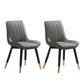 Contemporary Dining Side Chair Matte Finish Leather Curved Parsons Chair Grey 2 Piece Set Clearhalo ' kitchen&dining_furn' 'Dining Chairs' 'Dining Tables & Seating' 'dining_chair' 'furn' 'furn_dining_chair' 'Furniture' 'furniture_dining_chair' 'Kitchen & Dining Furniture' 'kitchen' 4438526