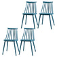 Contemporary Plastic Side Chair Matte Finish Indoor-Outdoor Slat Back Chair Dark Blue Set of 4 Clearhalo ' kitchen&dining_furn' 'Dining Chairs' 'Dining Tables & Seating' 'dining_chair' 'Furniture' 'furniture_dining_chair' 'Kitchen & Dining Furniture' 'kitchen' 4438536