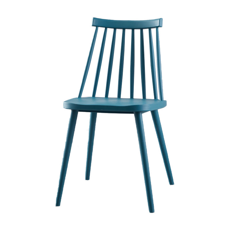 Contemporary Plastic Side Chair Matte Finish Indoor-Outdoor Slat Back Chair Clearhalo ' kitchen&dining_furn' 'Dining Chairs' 'Dining Tables & Seating' 'dining_chair' 'Furniture' 'furniture_dining_chair' 'Kitchen & Dining Furniture' 'kitchen' 4438541