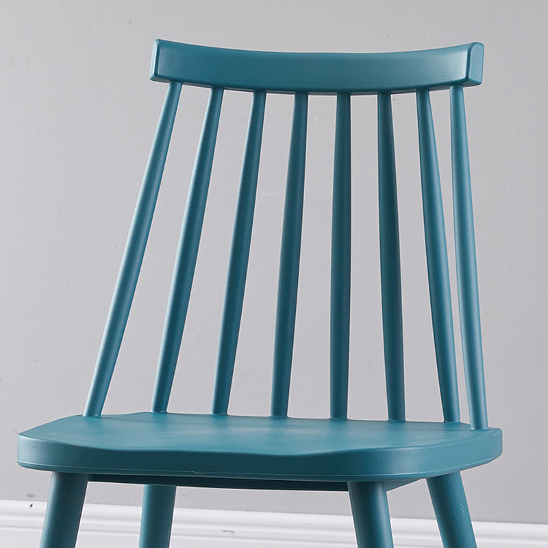 Contemporary Plastic Side Chair Matte Finish Indoor-Outdoor Slat Back Chair Clearhalo ' kitchen&dining_furn' 'Dining Chairs' 'Dining Tables & Seating' 'dining_chair' 'Furniture' 'furniture_dining_chair' 'Kitchen & Dining Furniture' 'kitchen' 4438545