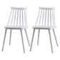 Contemporary Plastic Side Chair Matte Finish Indoor-Outdoor Slat Back Chair White Set of 2 Clearhalo ' kitchen&dining_furn' 'Dining Chairs' 'Dining Tables & Seating' 'dining_chair' 'Furniture' 'furniture_dining_chair' 'Kitchen & Dining Furniture' 'kitchen' 4438551