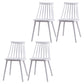 Contemporary Plastic Side Chair Matte Finish Indoor-Outdoor Slat Back Chair White Set of 4 Clearhalo ' kitchen&dining_furn' 'Dining Chairs' 'Dining Tables & Seating' 'dining_chair' 'Furniture' 'furniture_dining_chair' 'Kitchen & Dining Furniture' 'kitchen' 4438552