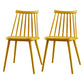 Contemporary Plastic Side Chair Matte Finish Indoor-Outdoor Slat Back Chair Ginger Set of 2 Clearhalo ' kitchen&dining_furn' 'Dining Chairs' 'Dining Tables & Seating' 'dining_chair' 'Furniture' 'furniture_dining_chair' 'Kitchen & Dining Furniture' 'kitchen' 4438554