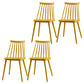 Contemporary Plastic Side Chair Matte Finish Indoor-Outdoor Slat Back Chair Ginger Set of 4 Clearhalo ' kitchen&dining_furn' 'Dining Chairs' 'Dining Tables & Seating' 'dining_chair' 'Furniture' 'furniture_dining_chair' 'Kitchen & Dining Furniture' 'kitchen' 4438555