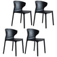 Modern Plastic Indoor-Outdoor Room Side Chair Wingback Chair Black 4 Piece Set Clearhalo ' kitchen&dining_furn' 'Dining Chairs' 'Dining Tables & Seating' 'dining_chair' 'furn' 'furn_dining_chair' 'Furniture' 'furniture_dining_chair' 'Kitchen & Dining Furniture' 'kitchen' 4438565