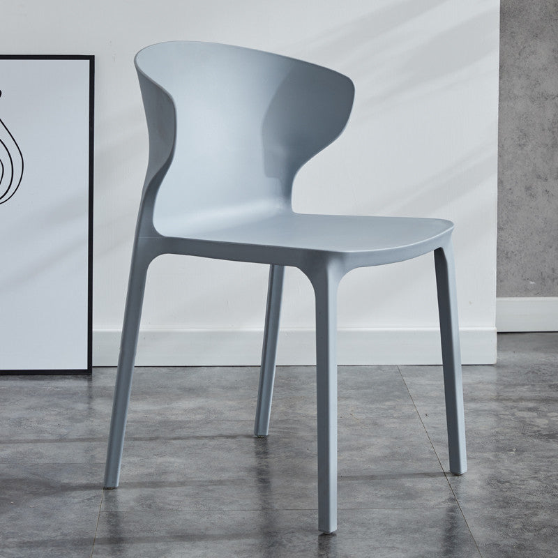 Modern Plastic Indoor-Outdoor Room Side Chair Wingback Chair Light Gray 1 Piece Clearhalo ' kitchen&dining_furn' 'Dining Chairs' 'Dining Tables & Seating' 'dining_chair' 'furn' 'furn_dining_chair' 'Furniture' 'furniture_dining_chair' 'Kitchen & Dining Furniture' 'kitchen' 4438573