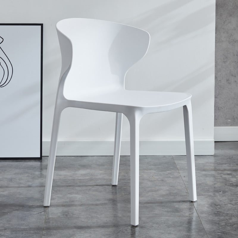 Modern Plastic Indoor-Outdoor Room Side Chair Wingback Chair White 1 Piece Clearhalo ' kitchen&dining_furn' 'Dining Chairs' 'Dining Tables & Seating' 'dining_chair' 'furn' 'furn_dining_chair' 'Furniture' 'furniture_dining_chair' 'Kitchen & Dining Furniture' 'kitchen' 4438578