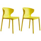 Modern Plastic Indoor-Outdoor Room Side Chair Wingback Chair Yellow 2 Piece Set Clearhalo ' kitchen&dining_furn' 'Dining Chairs' 'Dining Tables & Seating' 'dining_chair' 'furn' 'furn_dining_chair' 'Furniture' 'furniture_dining_chair' 'Kitchen & Dining Furniture' 'kitchen' 4438591