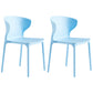 Modern Plastic Indoor-Outdoor Room Side Chair Wingback Chair Light Blue 2 Piece Set Clearhalo ' kitchen&dining_furn' 'Dining Chairs' 'Dining Tables & Seating' 'dining_chair' 'furn' 'furn_dining_chair' 'Furniture' 'furniture_dining_chair' 'Kitchen & Dining Furniture' 'kitchen' 4438597