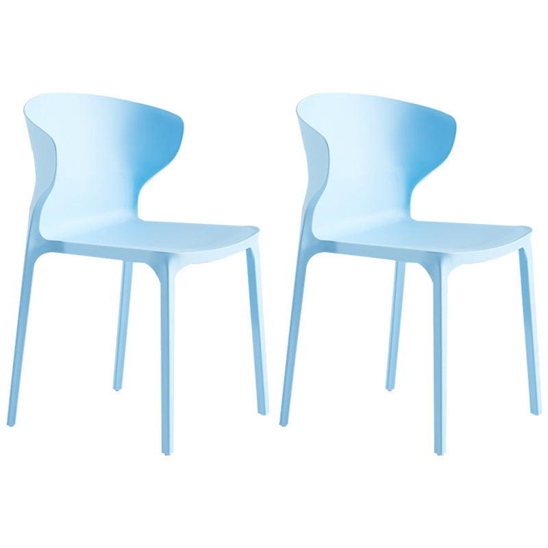 Modern Plastic Indoor-Outdoor Room Side Chair Wingback Chair Light Blue 2 Piece Set Clearhalo ' kitchen&dining_furn' 'Dining Chairs' 'Dining Tables & Seating' 'dining_chair' 'furn' 'furn_dining_chair' 'Furniture' 'furniture_dining_chair' 'Kitchen & Dining Furniture' 'kitchen' 4438597