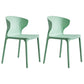 Modern Plastic Indoor-Outdoor Room Side Chair Wingback Chair Green 2 Piece Set Clearhalo ' kitchen&dining_furn' 'Dining Chairs' 'Dining Tables & Seating' 'dining_chair' 'furn' 'furn_dining_chair' 'Furniture' 'furniture_dining_chair' 'Kitchen & Dining Furniture' 'kitchen' 4438600
