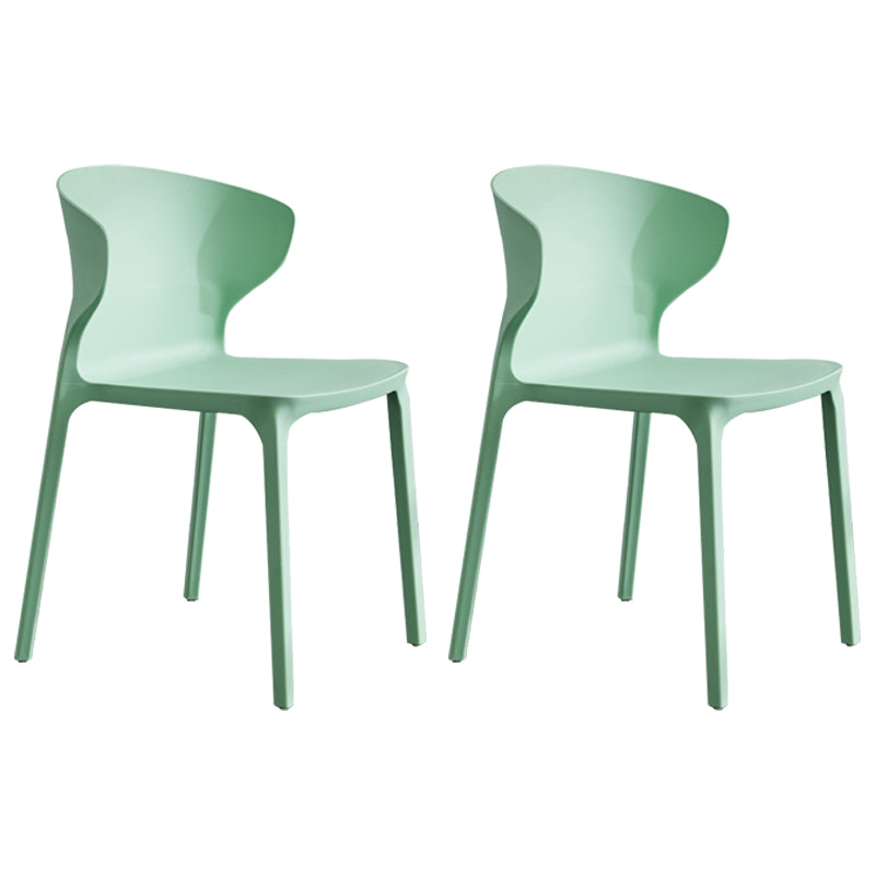 Modern Plastic Indoor-Outdoor Room Side Chair Wingback Chair Green 2 Piece Set Clearhalo ' kitchen&dining_furn' 'Dining Chairs' 'Dining Tables & Seating' 'dining_chair' 'furn' 'furn_dining_chair' 'Furniture' 'furniture_dining_chair' 'Kitchen & Dining Furniture' 'kitchen' 4438600