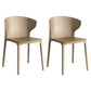 Modern Plastic Indoor-Outdoor Room Side Chair Wingback Chair Khaki 2 Piece Set Clearhalo ' kitchen&dining_furn' 'Dining Chairs' 'Dining Tables & Seating' 'dining_chair' 'furn' 'furn_dining_chair' 'Furniture' 'furniture_dining_chair' 'Kitchen & Dining Furniture' 'kitchen' 4438603