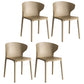 Modern Plastic Indoor-Outdoor Room Side Chair Wingback Chair Khaki 4 Piece Set Clearhalo ' kitchen&dining_furn' 'Dining Chairs' 'Dining Tables & Seating' 'dining_chair' 'furn' 'furn_dining_chair' 'Furniture' 'furniture_dining_chair' 'Kitchen & Dining Furniture' 'kitchen' 4438604