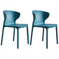 Modern Plastic Indoor-Outdoor Room Side Chair Wingback Chair Peacock Blue 2 Piece Set Clearhalo ' kitchen&dining_furn' 'Dining Chairs' 'Dining Tables & Seating' 'dining_chair' 'furn' 'furn_dining_chair' 'Furniture' 'furniture_dining_chair' 'Kitchen & Dining Furniture' 'kitchen' 4438609