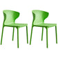 Modern Plastic Indoor-Outdoor Room Side Chair Wingback Chair Fruit Green 2 Piece Set Clearhalo ' kitchen&dining_furn' 'Dining Chairs' 'Dining Tables & Seating' 'dining_chair' 'furn' 'furn_dining_chair' 'Furniture' 'furniture_dining_chair' 'Kitchen & Dining Furniture' 'kitchen' 4438615