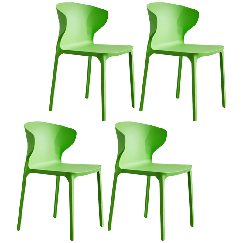Modern Plastic Indoor-Outdoor Room Side Chair Wingback Chair Fruit Green 4 Piece Set Clearhalo ' kitchen&dining_furn' 'Dining Chairs' 'Dining Tables & Seating' 'dining_chair' 'furn' 'furn_dining_chair' 'Furniture' 'furniture_dining_chair' 'Kitchen & Dining Furniture' 'kitchen' 4438616
