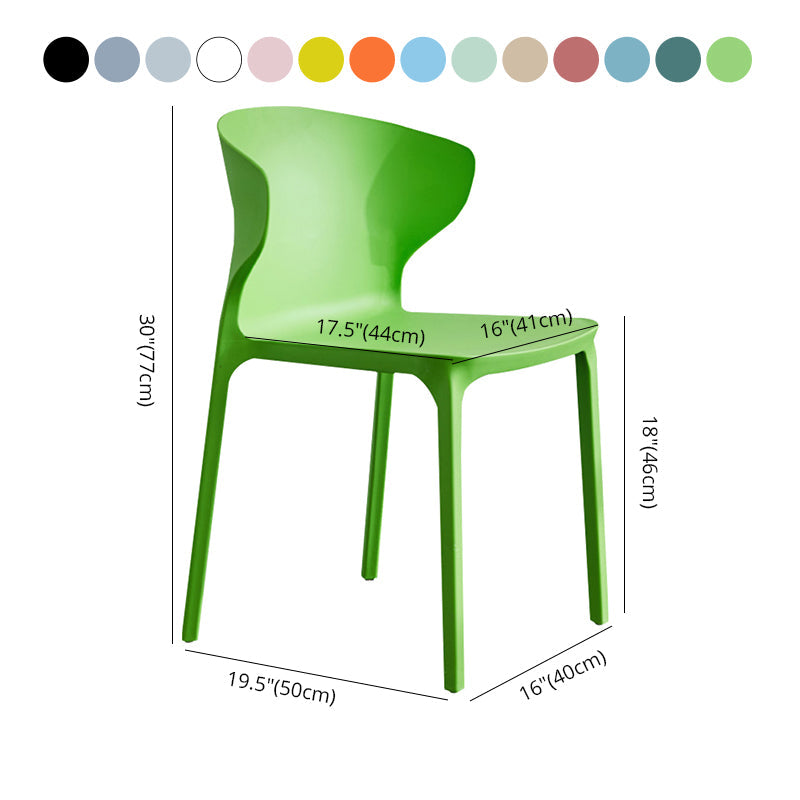 Modern Plastic Indoor-Outdoor Room Side Chair Wingback Chair Clearhalo ' kitchen&dining_furn' 'Dining Chairs' 'Dining Tables & Seating' 'dining_chair' 'furn' 'furn_dining_chair' 'Furniture' 'furniture_dining_chair' 'Kitchen & Dining Furniture' 'kitchen' 4438617