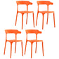 Scandinavian Plastic Indoor-Outdoor Armchair Open Back Dining Chair Orange 4 Piece Set Clearhalo ' kitchen&dining_furn' 'Dining Chairs' 'Dining Tables & Seating' 'dining_chair' 'furn' 'furn_dining_chair' 'Furniture' 'furniture_dining_chair' 'Kitchen & Dining Furniture' 'kitchen' 4438630