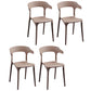 Scandinavian Plastic Indoor-Outdoor Armchair Open Back Dining Chair Brown 4 Piece Set Clearhalo ' kitchen&dining_furn' 'Dining Chairs' 'Dining Tables & Seating' 'dining_chair' 'furn' 'furn_dining_chair' 'Furniture' 'furniture_dining_chair' 'Kitchen & Dining Furniture' 'kitchen' 4438632