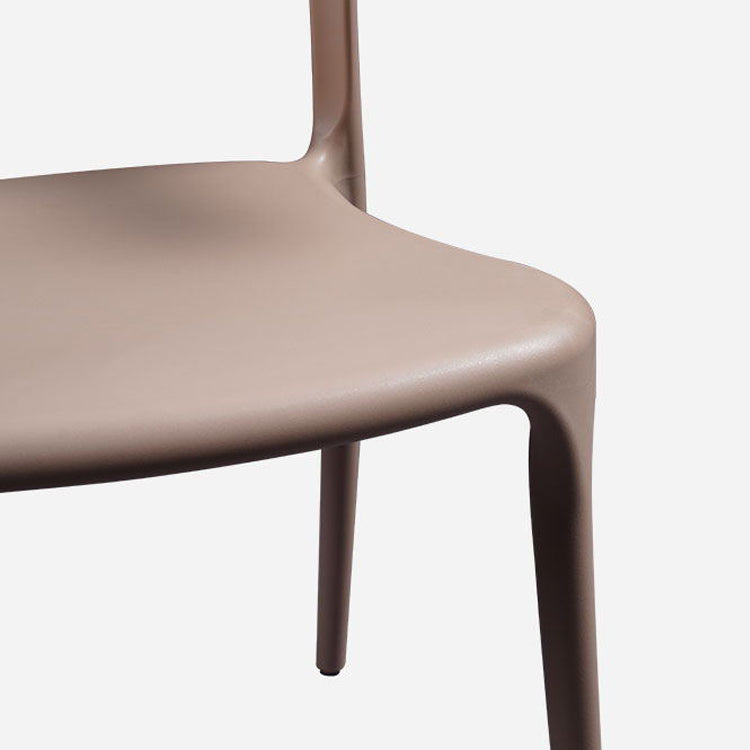 Scandinavian Plastic Indoor-Outdoor Armchair Open Back Dining Chair Clearhalo ' kitchen&dining_furn' 'Dining Chairs' 'Dining Tables & Seating' 'dining_chair' 'furn' 'furn_dining_chair' 'Furniture' 'furniture_dining_chair' 'Kitchen & Dining Furniture' 'kitchen' 4438635