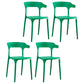 Scandinavian Plastic Indoor-Outdoor Armchair Open Back Dining Chair Green 4 Piece Set Clearhalo ' kitchen&dining_furn' 'Dining Chairs' 'Dining Tables & Seating' 'dining_chair' 'furn' 'furn_dining_chair' 'Furniture' 'furniture_dining_chair' 'Kitchen & Dining Furniture' 'kitchen' 4438636