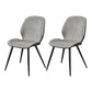 Contemporary Parsons Side Chair Matte Finish Armless Chair for Brasserie Grey Set of 2 Clearhalo ' kitchen&dining_furn' 'Dining Chairs' 'Dining Tables & Seating' 'dining_chair' 'Furniture' 'furniture_dining_chair' 'Kitchen & Dining Furniture' 'kitchen' 4438643
