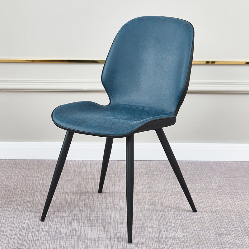 Contemporary Parsons Side Chair Matte Finish Armless Chair for Brasserie Blue 1 Piece Clearhalo ' kitchen&dining_furn' 'Dining Chairs' 'Dining Tables & Seating' 'dining_chair' 'Furniture' 'furniture_dining_chair' 'Kitchen & Dining Furniture' 'kitchen' 4438660