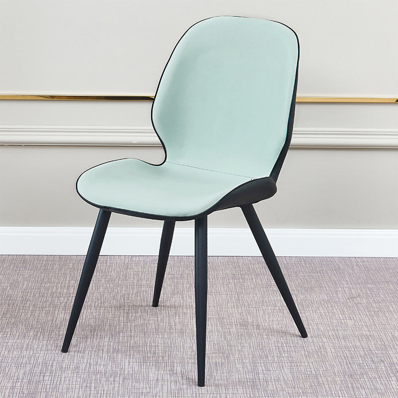 Contemporary Parsons Side Chair Matte Finish Armless Chair for Brasserie Light Green 1 Piece Clearhalo ' kitchen&dining_furn' 'Dining Chairs' 'Dining Tables & Seating' 'dining_chair' 'Furniture' 'furniture_dining_chair' 'Kitchen & Dining Furniture' 'kitchen' 4438667