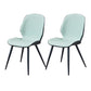 Contemporary Parsons Side Chair Matte Finish Armless Chair for Brasserie Light Green Set of 2 Clearhalo ' kitchen&dining_furn' 'Dining Chairs' 'Dining Tables & Seating' 'dining_chair' 'Furniture' 'furniture_dining_chair' 'Kitchen & Dining Furniture' 'kitchen' 4438668