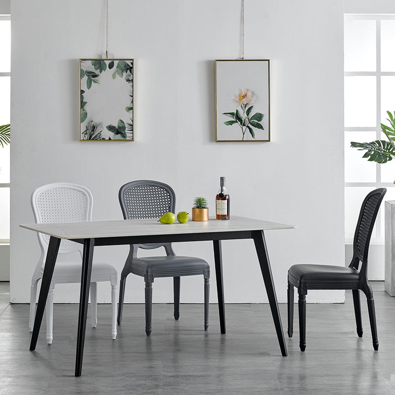 Contemporary Plastic Indoor-Outdoor Dining Chair Open Back Side Chair Clearhalo ' kitchen&dining_furn' 'Dining Chairs' 'Dining Tables & Seating' 'dining_chair' 'Furniture' 'furniture_dining_chair' 'Kitchen & Dining Furniture' 'kitchen' 4438674