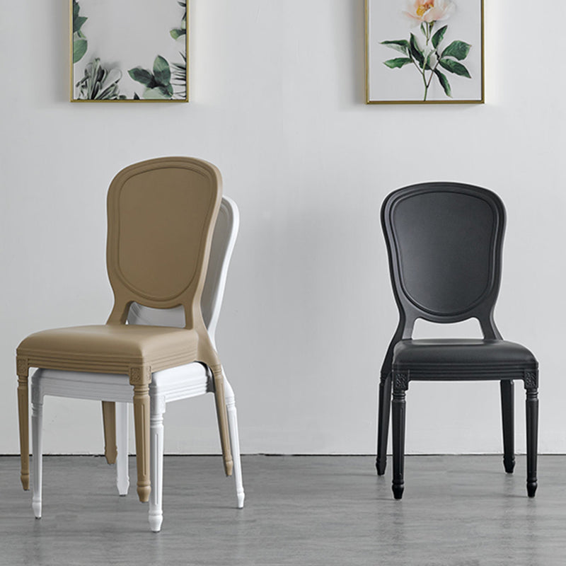 Contemporary Plastic Indoor-Outdoor Dining Chair Open Back Side Chair Clearhalo ' kitchen&dining_furn' 'Dining Chairs' 'Dining Tables & Seating' 'dining_chair' 'Furniture' 'furniture_dining_chair' 'Kitchen & Dining Furniture' 'kitchen' 4438678