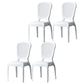 Contemporary Plastic Indoor-Outdoor Dining Chair Open Back Side Chair Gloss White Set of 4 Clearhalo ' kitchen&dining_furn' 'Dining Chairs' 'Dining Tables & Seating' 'dining_chair' 'Furniture' 'furniture_dining_chair' 'Kitchen & Dining Furniture' 'kitchen' 4438682