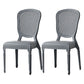 Contemporary Plastic Indoor-Outdoor Dining Chair Open Back Side Chair Dark Gray Set of 2 Clearhalo ' kitchen&dining_furn' 'Dining Chairs' 'Dining Tables & Seating' 'dining_chair' 'Furniture' 'furniture_dining_chair' 'Kitchen & Dining Furniture' 'kitchen' 4438685