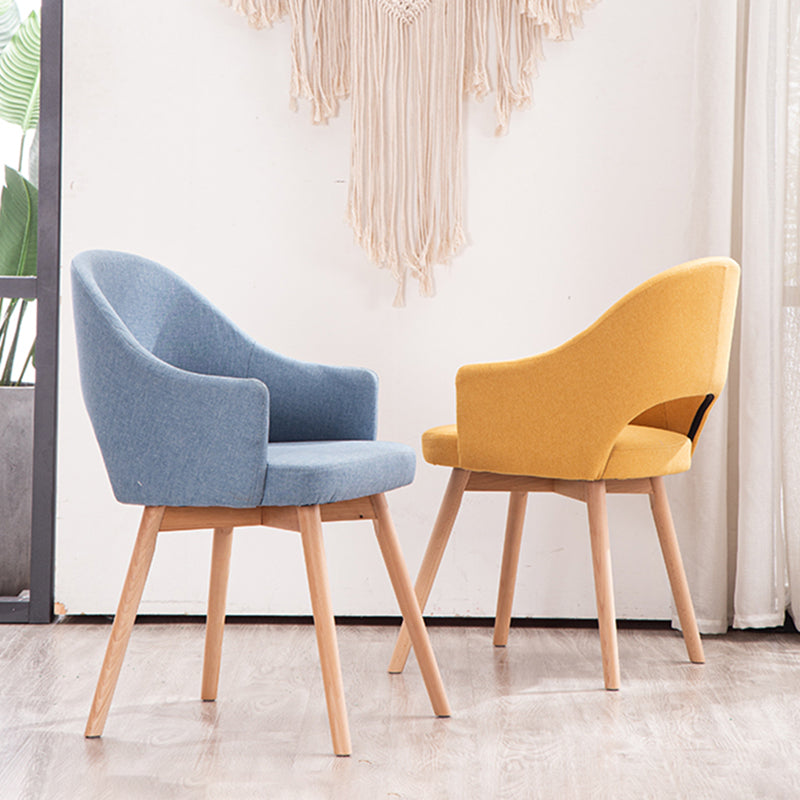 Scandinavian Wood Indoor-Outdoor Armchair Open Back Dining Side Chair Clearhalo ' kitchen&dining_furn' 'Dining Chairs' 'Dining Tables & Seating' 'dining_chair' 'Furniture' 'furniture_dining_chair' 'Kitchen & Dining Furniture' 'kitchen' 4438700