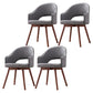 Scandinavian Wood Indoor-Outdoor Armchair Open Back Dining Side Chair Gray Coffee Set of 4 Clearhalo ' kitchen&dining_furn' 'Dining Chairs' 'Dining Tables & Seating' 'dining_chair' 'Furniture' 'furniture_dining_chair' 'Kitchen & Dining Furniture' 'kitchen' 4438708
