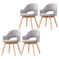 Scandinavian Wood Indoor-Outdoor Armchair Open Back Dining Side Chair Light Gray Set of 4 Clearhalo ' kitchen&dining_furn' 'Dining Chairs' 'Dining Tables & Seating' 'dining_chair' 'Furniture' 'furniture_dining_chair' 'Kitchen & Dining Furniture' 'kitchen' 4438713