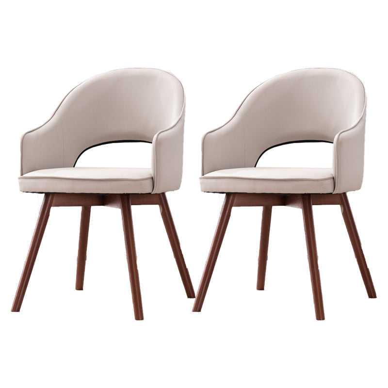 Scandinavian Wood Indoor-Outdoor Armchair Open Back Dining Side Chair Gray-Khaki Set of 2 Clearhalo ' kitchen&dining_furn' 'Dining Chairs' 'Dining Tables & Seating' 'dining_chair' 'Furniture' 'furniture_dining_chair' 'Kitchen & Dining Furniture' 'kitchen' 4438728