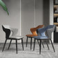 Contemporary Dining Arm Chair Matte Finish Leather Curved Open Back Chair Clearhalo ' kitchen&dining_furn' 'Dining Chairs' 'Dining Tables & Seating' 'dining_chair' 'furn' 'furn_dining_chair' 'Furniture' 'furniture_dining_chair' 'Hogar' 'Kitchen & Dining Furniture' 'kitchen' 'Mesa de Comedor y Asientos' 'Mueble de Cocina y Comedor' 'Muebles' 'Silla de Cocina / Comedor' 4438736