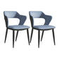 Contemporary Dining Arm Chair Matte Finish Leather Curved Open Back Chair Azul Juego de 2 Piezas Clearhalo ' kitchen&dining_furn' 'Dining Chairs' 'Dining Tables & Seating' 'dining_chair' 'furn' 'furn_dining_chair' 'Furniture' 'furniture_dining_chair' 'Hogar' 'Kitchen & Dining Furniture' 'kitchen' 'Mesa de Comedor y Asientos' 'Mueble de Cocina y Comedor' 'Muebles' 'Silla de Cocina / Comedor' 4438755