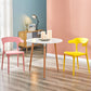 Scandinavian Plastic Kitchen Dining Room Armchair Open Back Chair Clearhalo ' kitchen&dining_furn' 'Dining Chairs' 'Dining Tables & Seating' 'dining_chair' 'Furniture' 'furniture_dining_chair' 'Kitchen & Dining Furniture' 'kitchen' 4438795