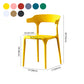 Scandinavian Plastic Kitchen Dining Room Armchair Open Back Chair Clearhalo ' kitchen&dining_furn' 'Dining Chairs' 'Dining Tables & Seating' 'dining_chair' 'Furniture' 'furniture_dining_chair' 'Kitchen & Dining Furniture' 'kitchen' 4438813