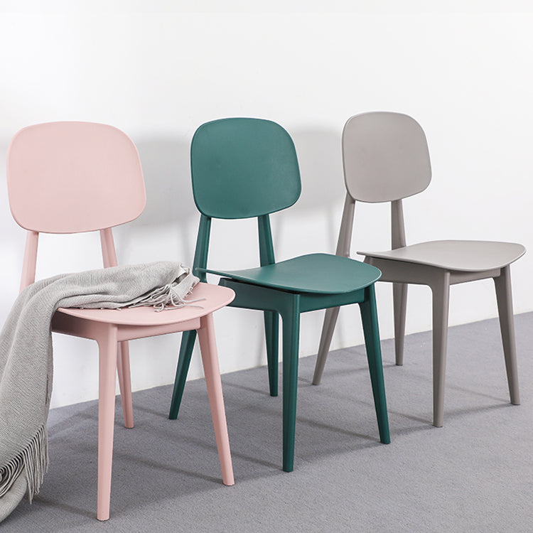 Contemporary Open Back Side Chair Restaurant Matte Finish Plastic Dining Chair Clearhalo ' kitchen&dining_furn' 'Dining Chairs' 'Dining Tables & Seating' 'dining_chair' 'furn' 'furn_dining_chair' 'Furniture' 'furniture_dining_chair' 'Kitchen & Dining Furniture' 'kitchen' 4438814