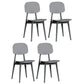 Contemporary Open Back Side Chair Restaurant Matte Finish Plastic Dining Chair Light Gray 4 Piece Set Clearhalo ' kitchen&dining_furn' 'Dining Chairs' 'Dining Tables & Seating' 'dining_chair' 'furn' 'furn_dining_chair' 'Furniture' 'furniture_dining_chair' 'Kitchen & Dining Furniture' 'kitchen' 4438816