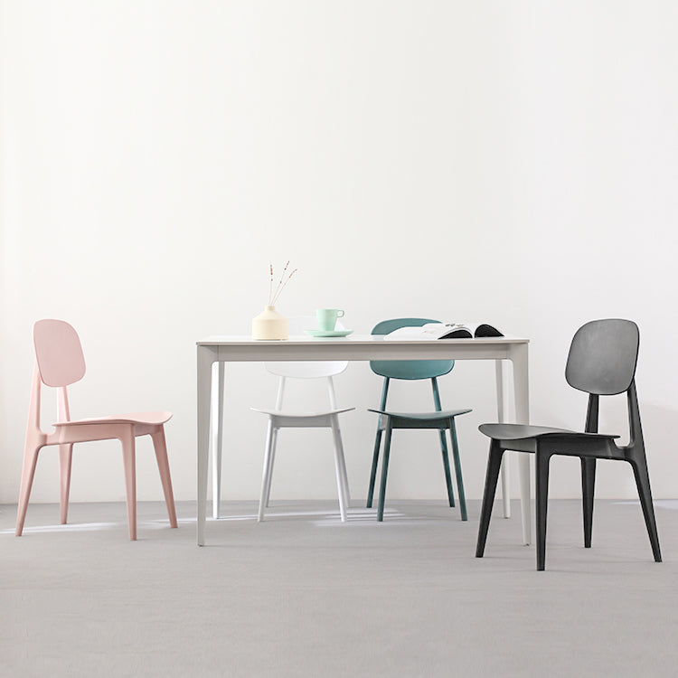 Contemporary Open Back Side Chair Restaurant Matte Finish Plastic Dining Chair Clearhalo ' kitchen&dining_furn' 'Dining Chairs' 'Dining Tables & Seating' 'dining_chair' 'furn' 'furn_dining_chair' 'Furniture' 'furniture_dining_chair' 'Kitchen & Dining Furniture' 'kitchen' 4438817
