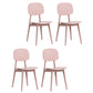 Contemporary Open Back Side Chair Restaurant Matte Finish Plastic Dining Chair Pink 4 Piece Set Clearhalo ' kitchen&dining_furn' 'Dining Chairs' 'Dining Tables & Seating' 'dining_chair' 'furn' 'furn_dining_chair' 'Furniture' 'furniture_dining_chair' 'Kitchen & Dining Furniture' 'kitchen' 4438820