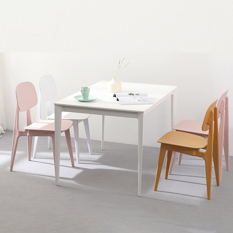 Contemporary Open Back Side Chair Restaurant Matte Finish Plastic Dining Chair Clearhalo ' kitchen&dining_furn' 'Dining Chairs' 'Dining Tables & Seating' 'dining_chair' 'furn' 'furn_dining_chair' 'Furniture' 'furniture_dining_chair' 'Kitchen & Dining Furniture' 'kitchen' 4438828